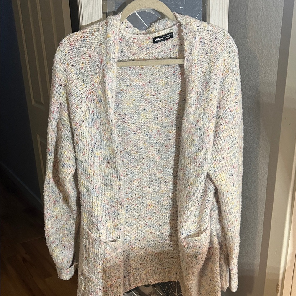 SHEIN Multicolor Speckled Cardigan